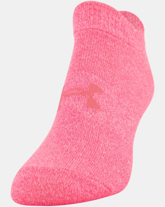 Women's UA Essential No Show – 6-Pack Socks, Pink, pdpMainDesktop image number 14